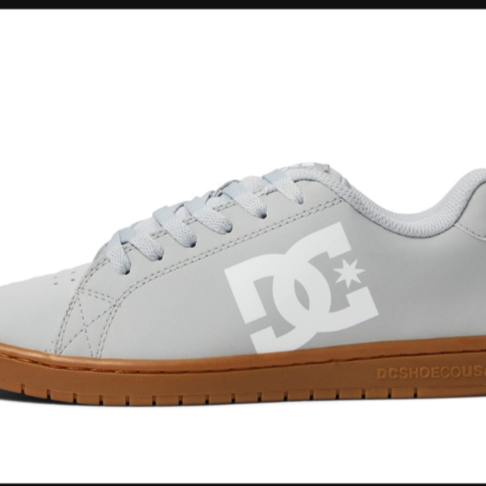 DC Gaveler ADYS100536-2GG Mens Gray Leather Skate Shoes Size 8